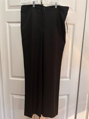 Evan Picone Black Label Black Slacks NWT Women’s 12x32 Straight Leg Career